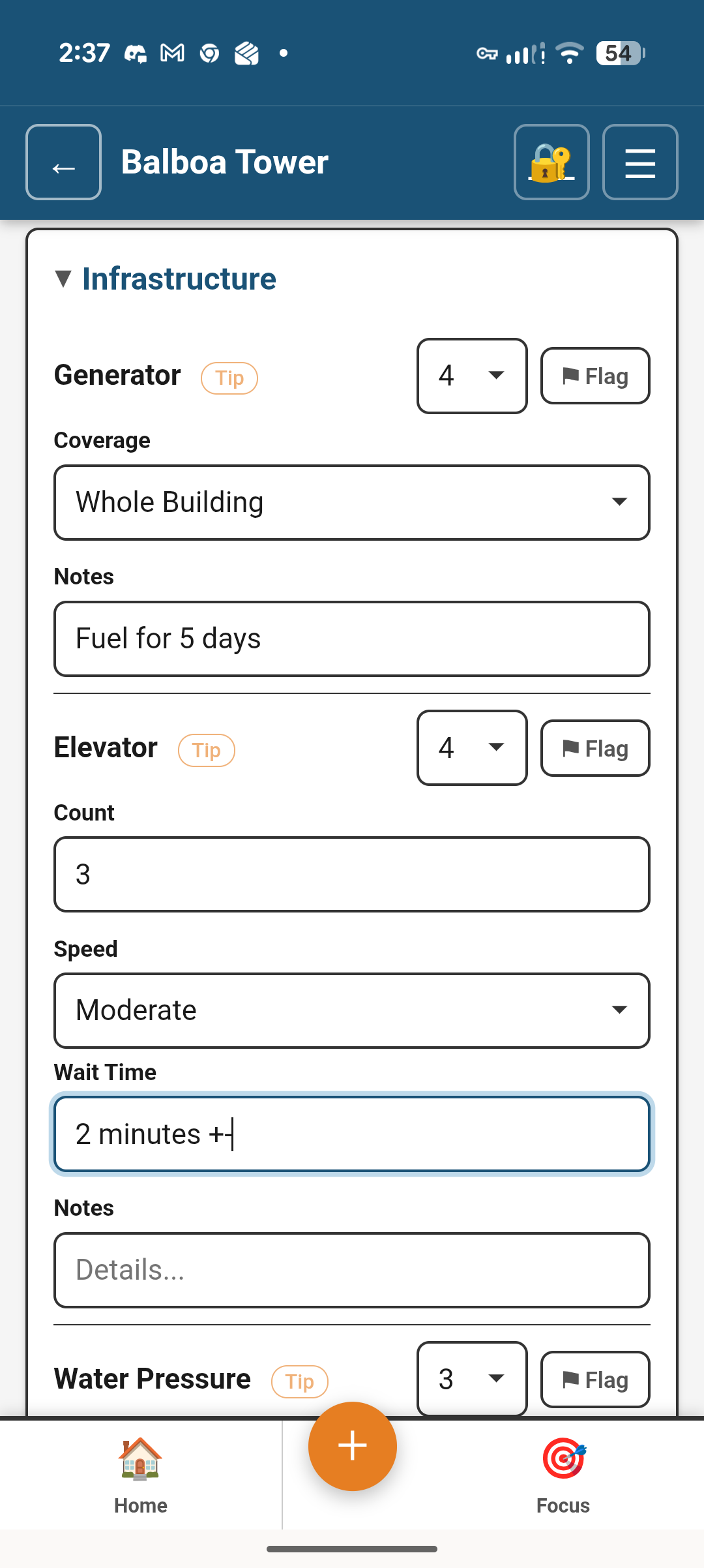 Building infrastructure scores from the community